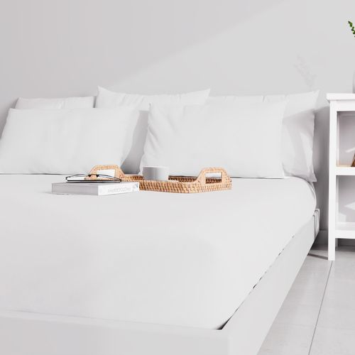 Drap Housse Uni 160x200 Cm Zzz Blanc