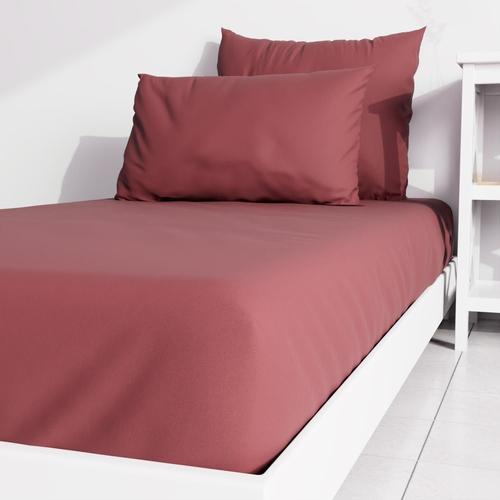 Drap Housse Uni 90x190 Cm Zzz Rouge