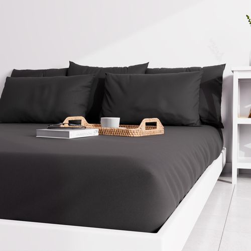 Drap Housse Uni 140x190 Cm Zzz Noir