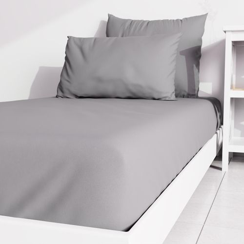 Drap Housse Uni 90x190 Cm Zzz Gris