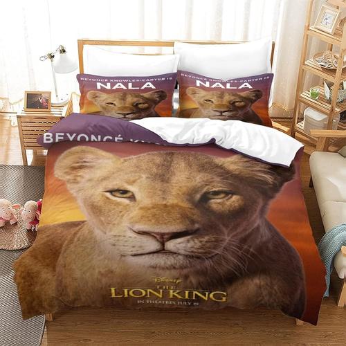 Housse De Couette Le Roi Lion Parure De Lit Housse De Couette Dessin Anim¿¿ Film Pour Gar?Ons Filles Enfants Adolescents Literie Avec 2 Taies D'oreiller