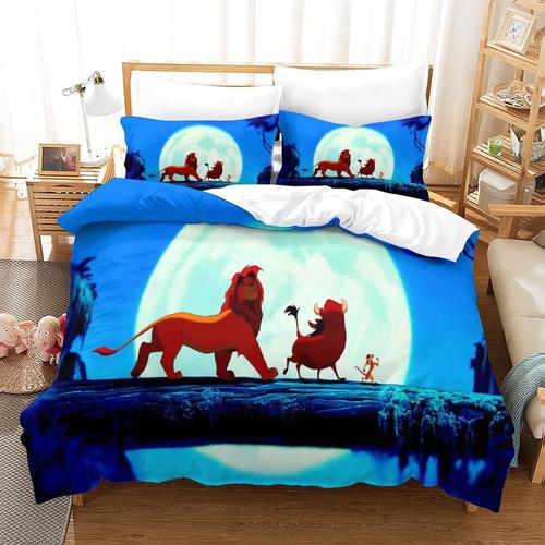 Housse De Couette Le Roi Lion Parure De Lit Housse De Couette Dessin Anim¿¿ Film Pour Gar?Ons Filles Enfants Adolescents Literie Avec 2 Taies D'oreiller