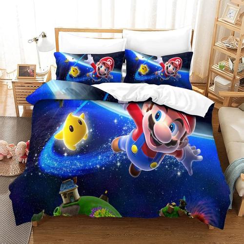 Housse De Couette Super Mario Parure De Lit Housse De Couette Dessin Anim¿¿ Film Pour Gar?Ons Filles Enfants Adolescents Literie 2 Pi¿¿Ces