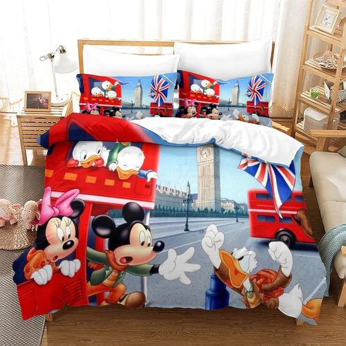 Ensemble De Literie Disney, Housse De Couette, Film De Dessin Anim¿¿, Housse De Couette Pour Enfants, Gar?Ons Et Adolescents, Avec 2 Taies D'oreiller