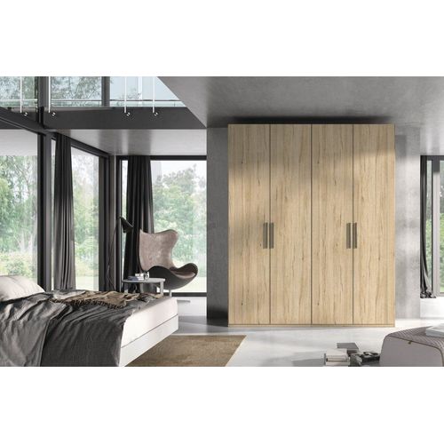 Armoire 4 Portes Lisses Standard 179,2x240 Cm Caisse Façade Arios Poignée Barra Pizzara