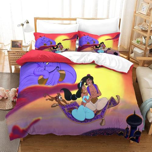 Parure De Lit Avec Films Anim¿¿S Aladdin, Housse De Couette Imprim¿¿E En 3d, Pour Enfants, Gar?Ons, Filles, Adultes, Couvre-Lit, D¿¿Cor De Chambre