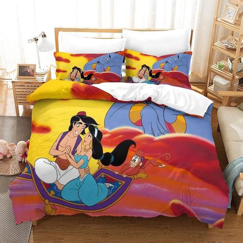 Parure De Lit Avec Films Anim¿¿S Aladdin, Housse De Couette Imprim¿¿E En 3d, Pour Enfants, Gar?Ons, Filles, Adultes, Couvre-Lit, D¿¿Cor De Chambre