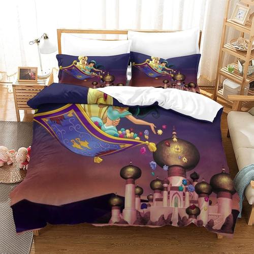 Parure De Lit Avec Films Anim¿¿S Aladdin, Housse De Couette Imprim¿¿E En 3d, Pour Enfants, Gar?Ons, Filles, Adultes, Couvre-Lit, D¿¿Cor De Chambre