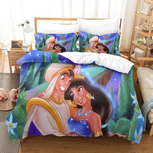 Ensemble De Housse De Couette 3d, Ensemble De Literie Avec Films Anim¿¿S, Aladdin, Housse De Couette Imprim¿¿E Pour Adultes, Collection De Chambre ¿¿ Coucher King