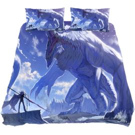 Housse De Couette Ck, Ensemble De Literie Dragon Des Neiges De 3, D¿¿Coration De Chambre En Microfibre Super Douce, Facile ¿¿ Entretenir