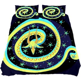 Housse De Couette Xl, Ensemble De Literie Dragon ¿¿Toile Jaune De 3, D¿¿Coration De Chambre En Microfibre Super Douce, Facile ¿¿ Entretenir