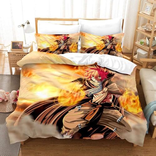 Ensemble De Literie Imprim¿¿ En 3d Fairy Tail Anime Gar?Ons Filles Housse De Couette Ensemble De Taies D'oreiller Linge De Lit Textile De Maison Pour Enfants Queen King Size