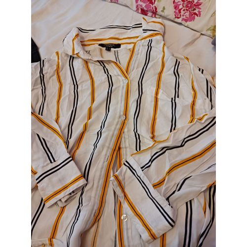 Chemise Rayée En Coton Fin
