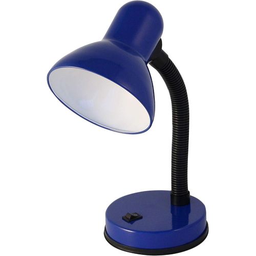 asas456-Tl1201-U Lampe Pince,Culot Pour Ampoule E27,Compatible Led,Bras Flexible,Avec Câble Et Interrupteur. En Métal. Pour Chambre D'Enfant,Bureau,Table De Nuit,Chevet,41 W,Bleu