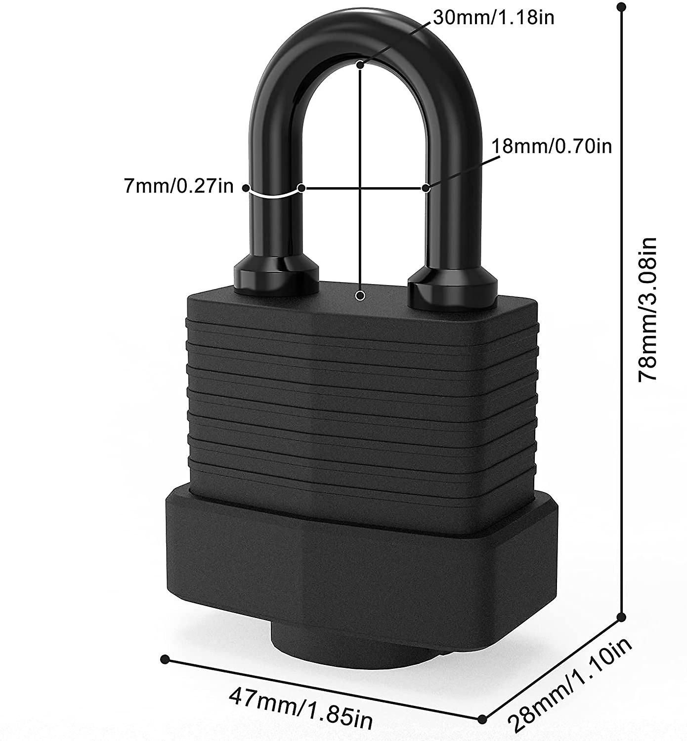 Cadenas étanche, cadenas à clé avec protection thermoplastique