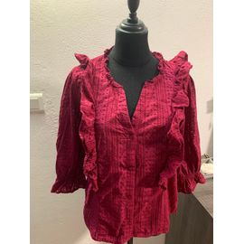 Chemise Grenat À Volants Kiabi Pour Femme Taille M