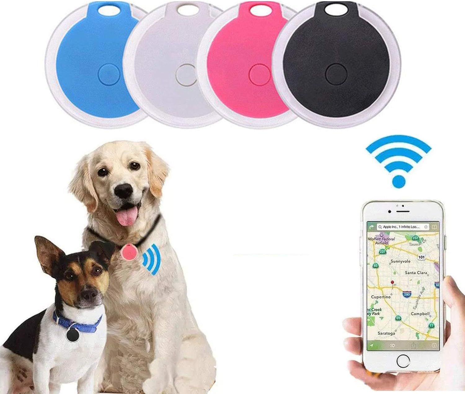 4 Pcs Enfants Animaux Clés Localisateur Mini Bluetooth GPS Voiture