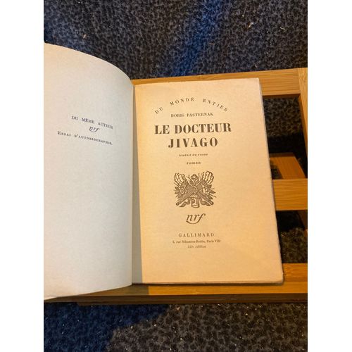 Boris Pasternak Le Docteur Jivago Roman Éditions Nrf / Gallimard 1958