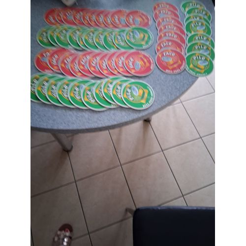 Lot De 54 Sous Verres Rond En Carton "Pile Ou Face"