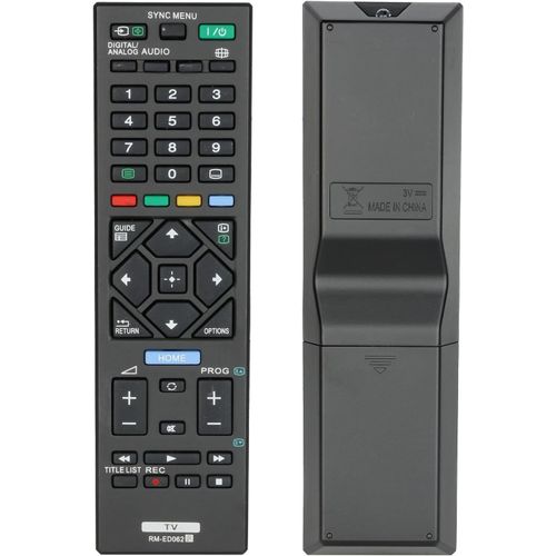 asas456-Télécommande Rm-Ed062 Compatible Avec Sony Tv Kdl-32R415 Kdl-485B Kdl-48R55Xc Kdl-32R403C Kdl-32R405C Kdl-32R500C Kdl-32R503C Kdl-40R485B Kdl-32R400A Kdl-32R420A Kdl-450A Kdl-450A Kdl-4555555 5
