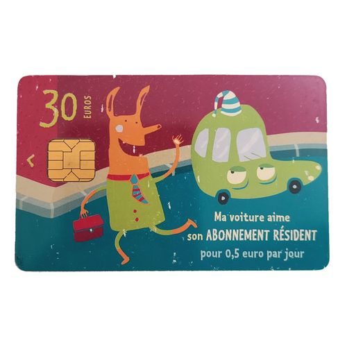 Carte Stationnement Paris - 30 Euros - Ma Voiture Aime Son Abonnement Resident