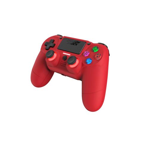 Dragonshock - Mizar Bt - Manette Sans Fil Rouge Pour Ps4, Pc Et Mobile