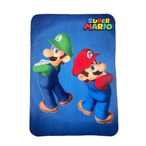 Nintendo - Super Mario - Plaid Polaire Mario Et Luigi 100 X 140cm