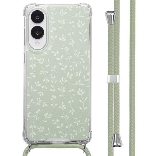 Imoshion Coque Design Avec Cordon Samsung Galaxy S25 Edge Smoke Green Flowers
