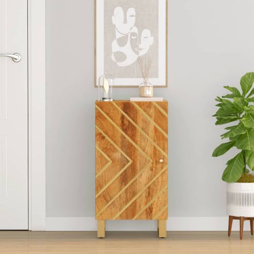 Vidaxl Armoire Latérale Marron Et Noir 40x33,5x75 Cm Bois De Manguier
