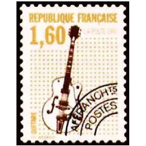 France 1992, Très Beau Timbre Neuf** Luxe Préoblitéré Yvert 213a - Guitare, Dentelé 12, Cote 7.65 Euros.