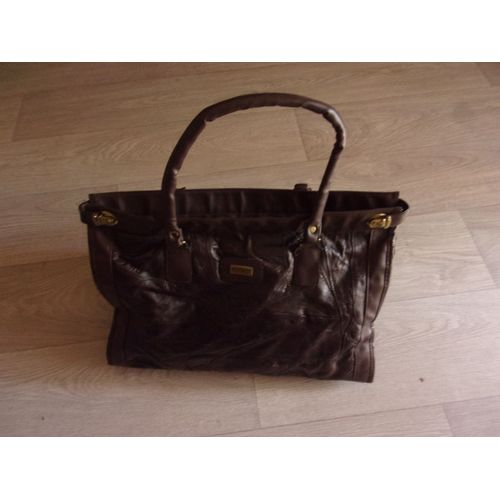 Sac de voyage cuir et simili cuir marron BEAUGENCY