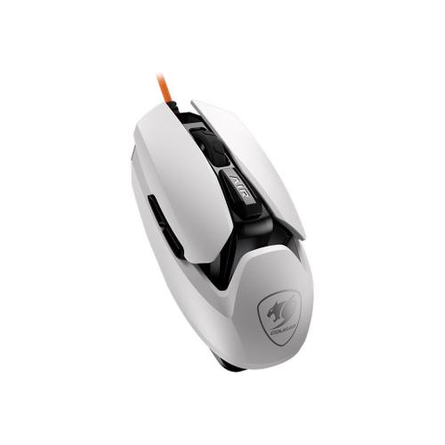 Cougar AirBlader Tournament - Souris - droitiers et gauchers - optique - 6 boutons - filaire - USB - blanc