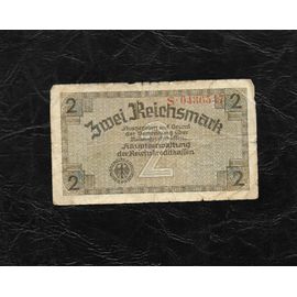 Ww2 Allemagne/Pays Occupés Billet Monétaire Allemand " 2 Reichsmark " 1940-1945 2