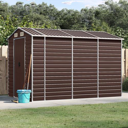 Vidaxl Abri De Jardin Marron 191x300x198 Cm Acier Galvanisé