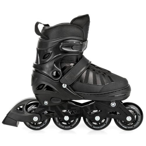 Roller En Ligne Oxen Du 34 Au 37 + Patin A Glace Adulte - Enfant Mixte Taille Ajustable Noir Raven