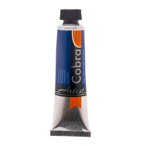 Peinture À L'huile - Cobra - Artist - Bleu Phtalo - 570 - Tube De 40ml