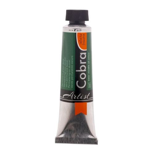Peinture À L'huile - Cobra - Artist - Vert Permanent Foncé - 619 - Tube De 40ml
