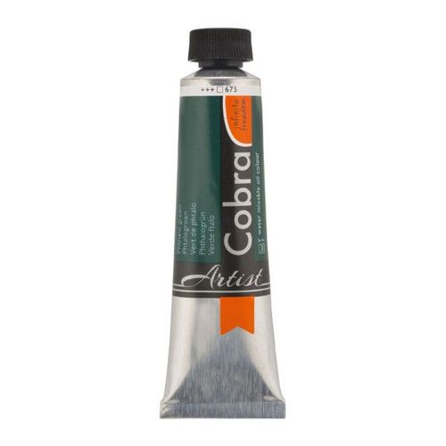 Peinture À L'huile - Cobra - Artist - Vert De Phtalo - 675 - Tube De 40ml
