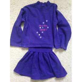 Ensemble Fille Violet Jupe + Sweat Assorti Taille 8 Ans Idée Cadeau