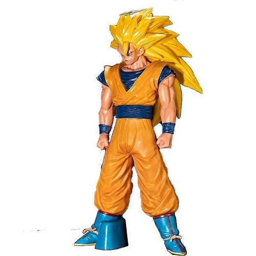 Dragon Ball Z 30cm SSJ3 Son Goku Figura de Acción Super Saiyan Son Goku Brazo Reemplazable PVC Colección Anime Modelo Juguetes para Regalo