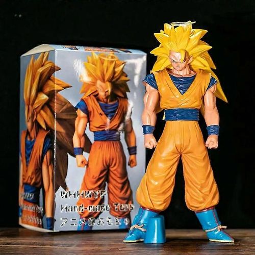 Dragon Ball Z 30cm SSJ3 Son Goku Figura de Acción Super Saiyan Son Goku Brazo Reemplazable PVC Colección Anime Modelo Juguetes para Regalo