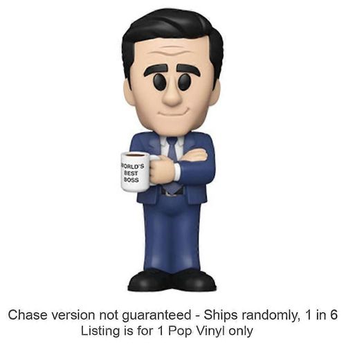 The Office Michael Best Boss Collectable Pop! Vinyls Soda Chase Ships 1 In 6
