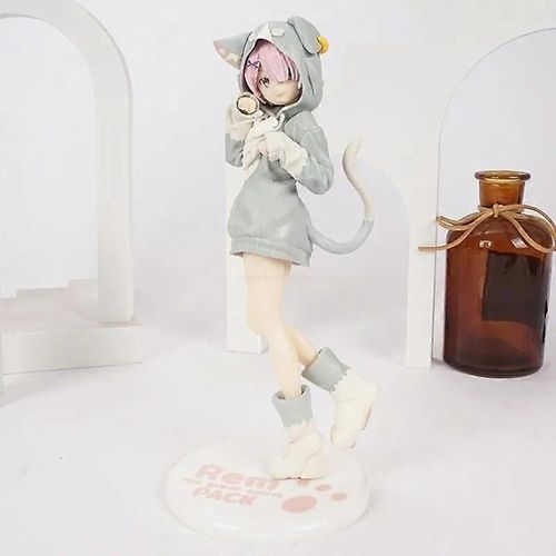 20cm Anime Re: Zero-starting Life In Another World Emilia Rem Ram Figure Starting Pvc Action Figures Collection Model Doll Toys