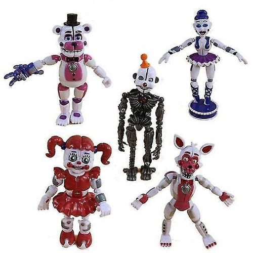 5 Pcs/Set Figura De Anime Lindo Cinco Noches En Freddy Fnaf Girls Bonnie Bear Foxy Pvc Modelo Figura De Acción Freddy Juguetes Niños Regalos De Alta Calidad