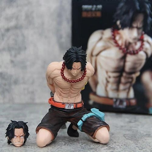23cm Anime Ace One Piece Figures Portgas D Ace Action Figures One Piece Execution Platform Pvc Collection Model Birthday Toys