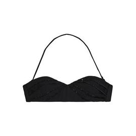 Black Floral-appliqué tulle padded bra, La Perla