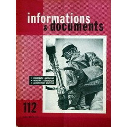 Informations Et Documents N° 112 Du 01/11/1959