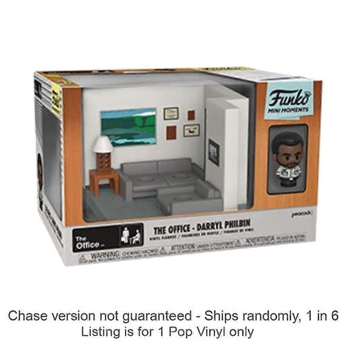 The Office Darryl Stylized Mini Moment Pop! Vinyls Figure Chase Ships 1 In 6