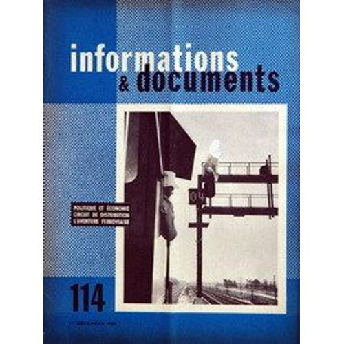 Informations Et Documents N° 114 Du 01/12/1959