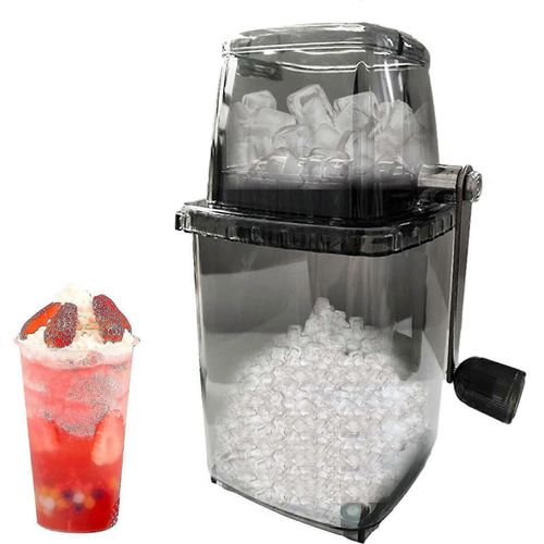 Broyeur À Glace Manuel, Broyeur À Glace Rotatif, Machine À Granité, Glaçons Pilés, Smoothies, Machine À Glace Domestique, Broyeur À Glace 1,2 L, Gris